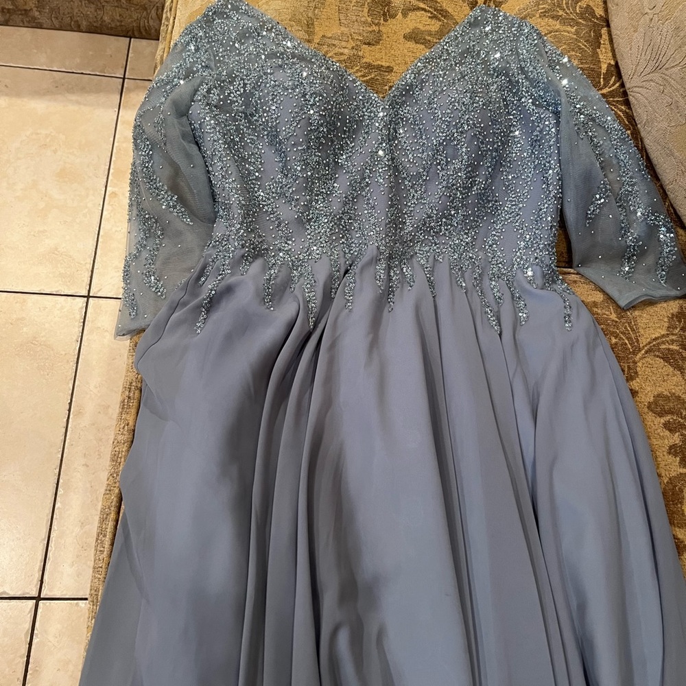 Mother of the bride embellished dress.